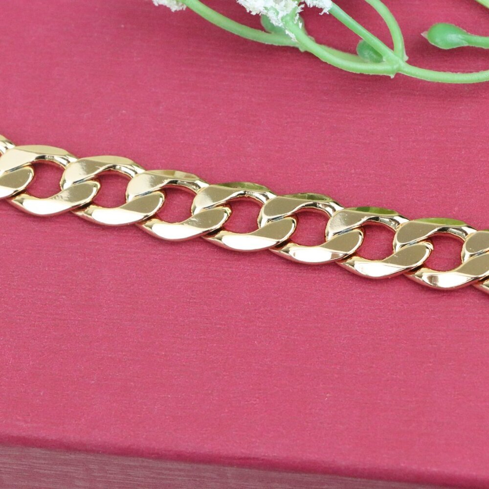 "Chunky Rose Gold Link Chain Bracelet in High Quality Brass, XPBL1154 - Picture 12 of 12
